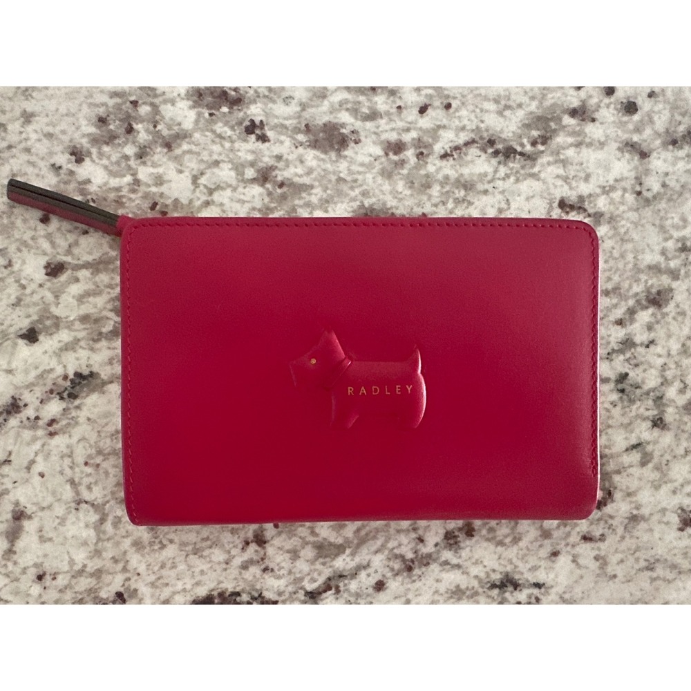 Radley London Red Leather Bifold Wallet Scottie Dog